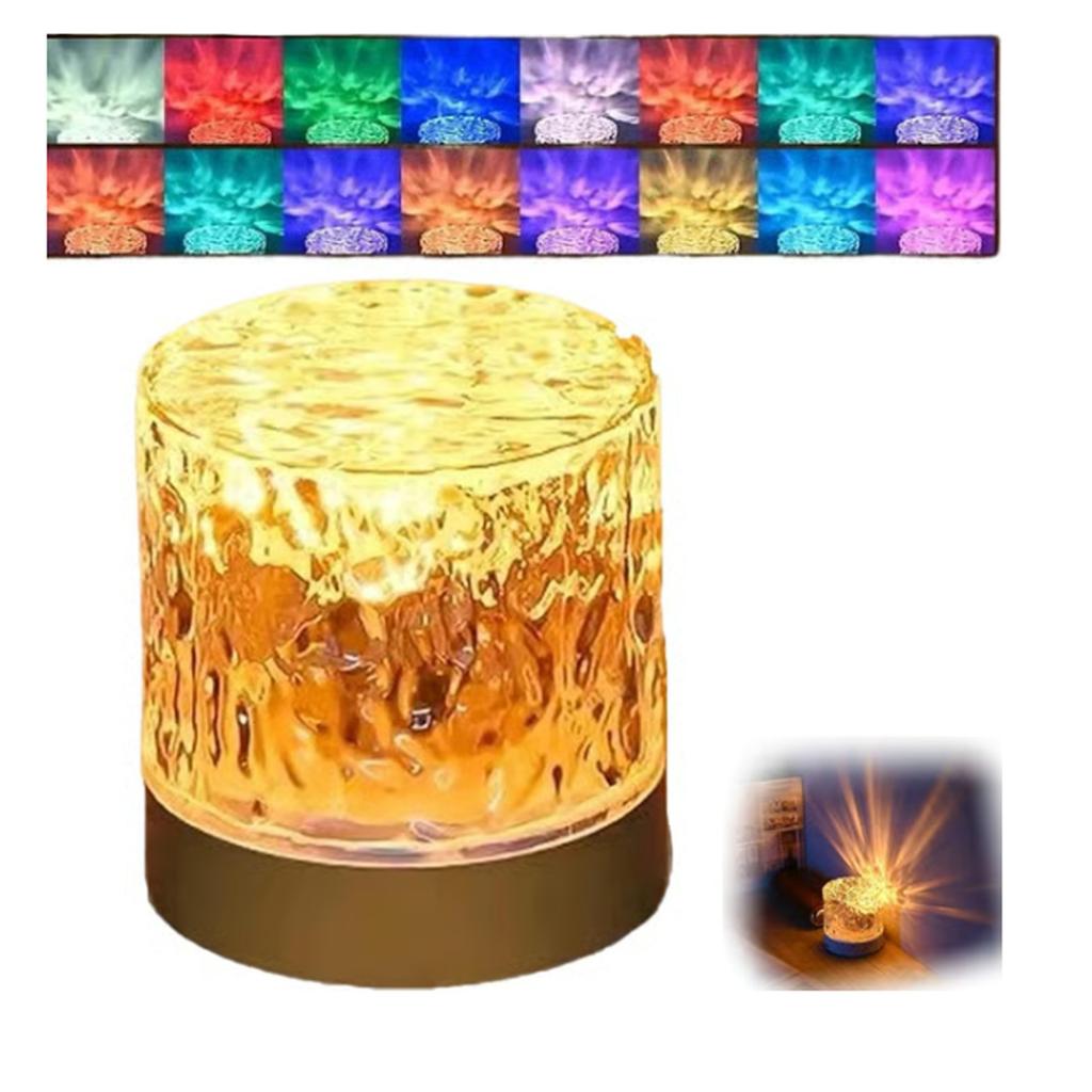 Water Ripple Lamp, Ambient Lamp, Bedroom Night Light, Romantics Light And Shadow, Rotating Water Ripple Lamp, Bedside Lamp, Projection Gift