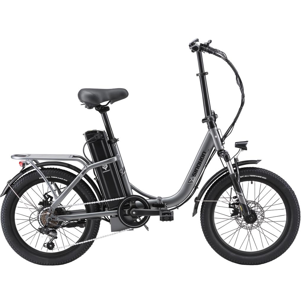 SINOHON C20 Folding Convenient Electric Bicycle With Seat 250W Men's E-Ebike 36V18Ah Battery 20 Inch Fat Tires Women's Convenient Electric Bike