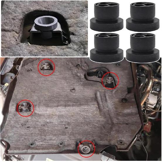 [Replacement] 4X Engine Cover Buffer Rubber Mount Grommet Bush Bump Stop Cushion 68238086AA for Jeep for Dodge for Chrysler for Ram 2014-2021