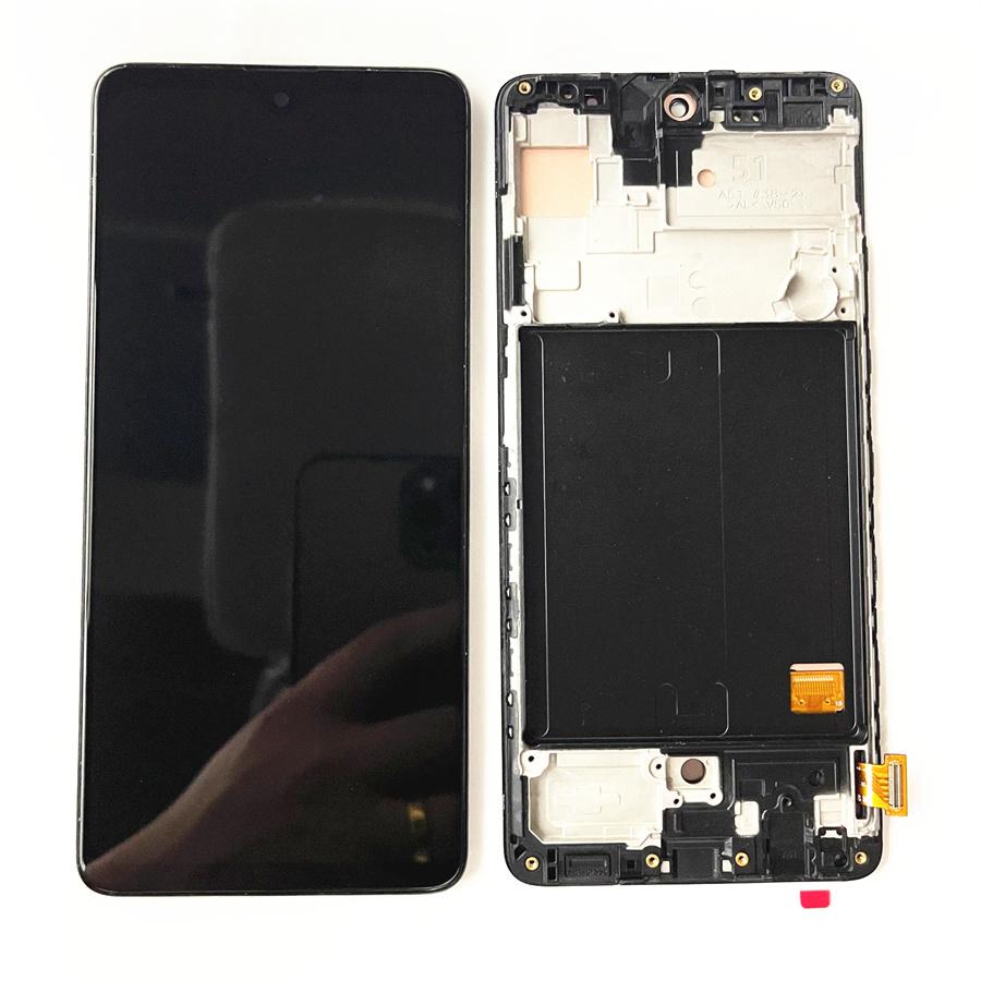 LCD Touchscreen Digitizer Display mit Rahmen für Für Samsung Galaxy A51 A515