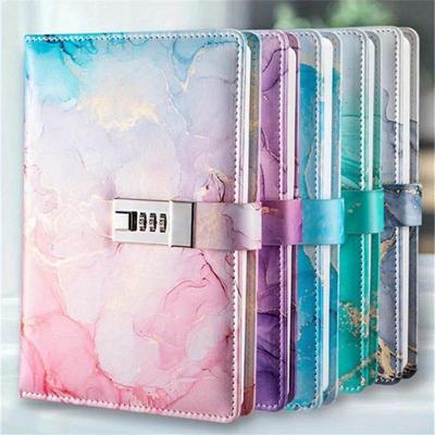 1PC Carnet à Code A5 avec Serrure Journal Carnet à Code Épaissi Carnet d'Étudiant Fournitures de Bureau École