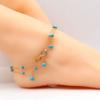 Turquoise Pendant Foot Decoration Ebay Hot New Product Multi-layer 8-character Turquoise Anklet
