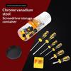 1Set Magnetic Screwdriver Set Magnetic Tips Yellow Manual Repair Tool Kit Handy Bucket Cushion Handle