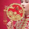 Double-Sided Handmade Bridal Fan for Chinese Style Weddings