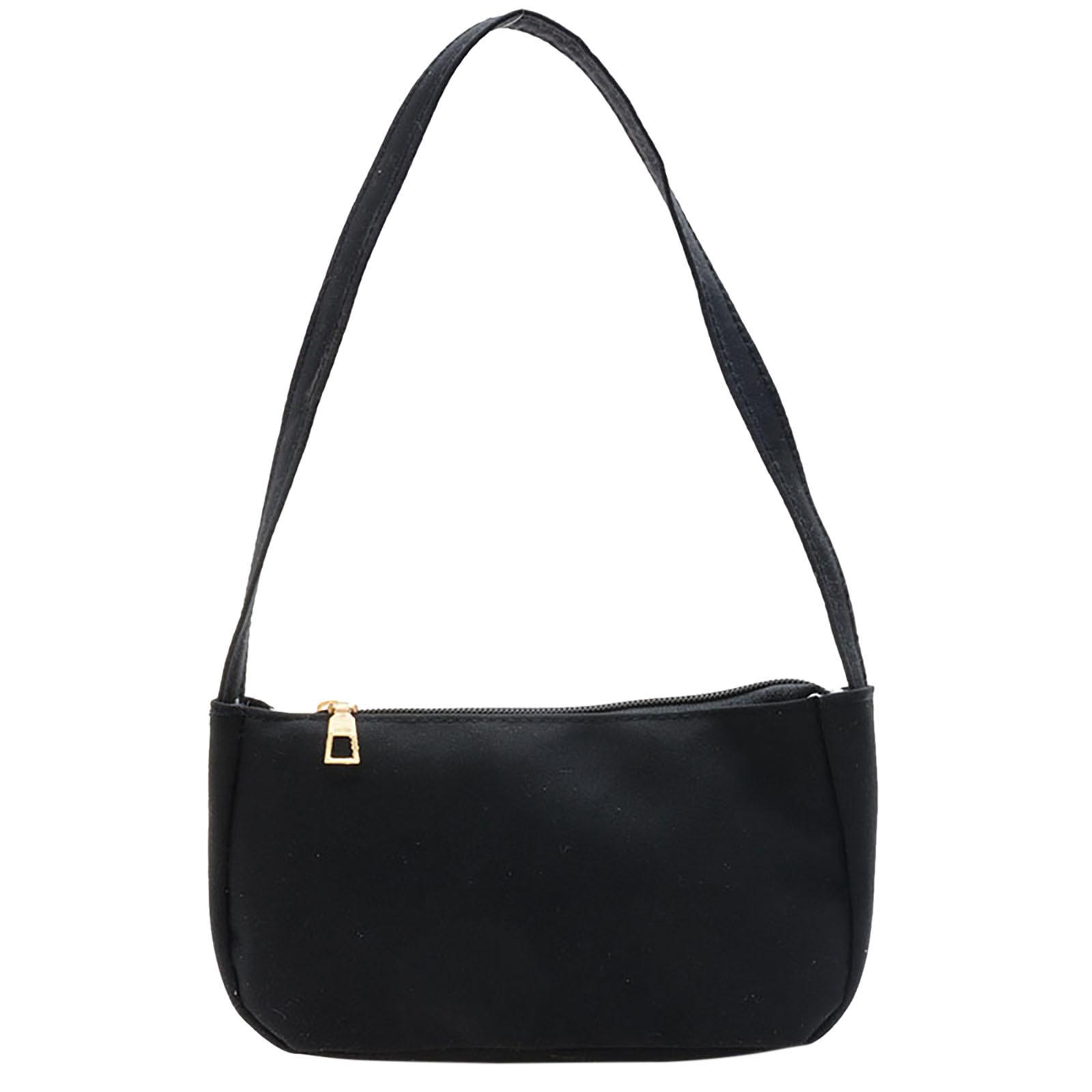 Женская модная нейлоновая тканевая сумка под мышками, ручная сумка на одно плечо 20X5X11 чёрный