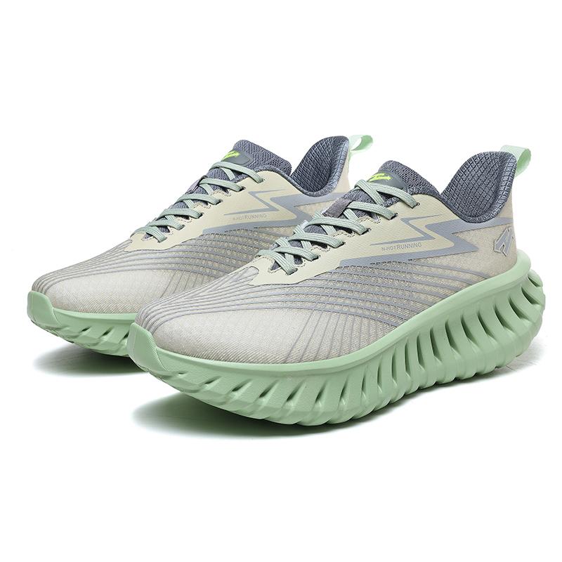 

Мужские дышащие кроссовки для бега по бездорожью с амортизацией и отскоком - нескользящие, с толстой подошвой, для улицы - мужская спортивная обувь 35 зелёный