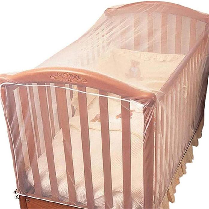 Portable Elastic Band Mesh Accessories Foldable Crib Mosquito Net Baby Cot Cover