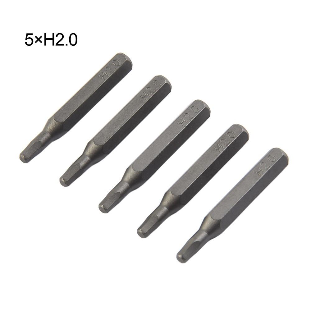 High Strength Steel Small Hex Screwdriver Bits 5Pcs H0 7 4mm Hex Shank