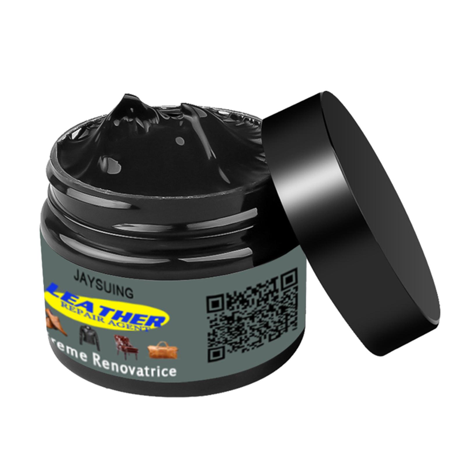 

Leather Recoloring Paste Super-fast Drying Leather Repair Gel for Leather & Vinyl Couches Boat Car Seats Furniture Black
