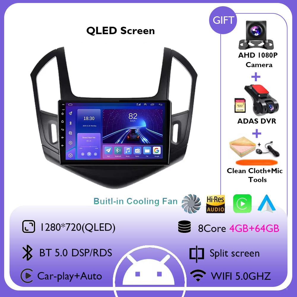 Android 14 Carplay Auto For Chevrolet Cruze J300 J308 2012 - 2015 Car Radio Multimedia Video Player Navigation GPS DSP 4G WiFi