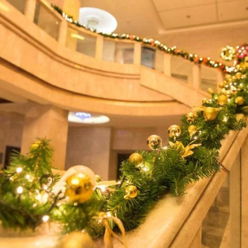 Creative Green Artificial Christmas Tree Banner Party Atmosphere New Year's Door Wreath Christmas Vine Wreath Decoration Props