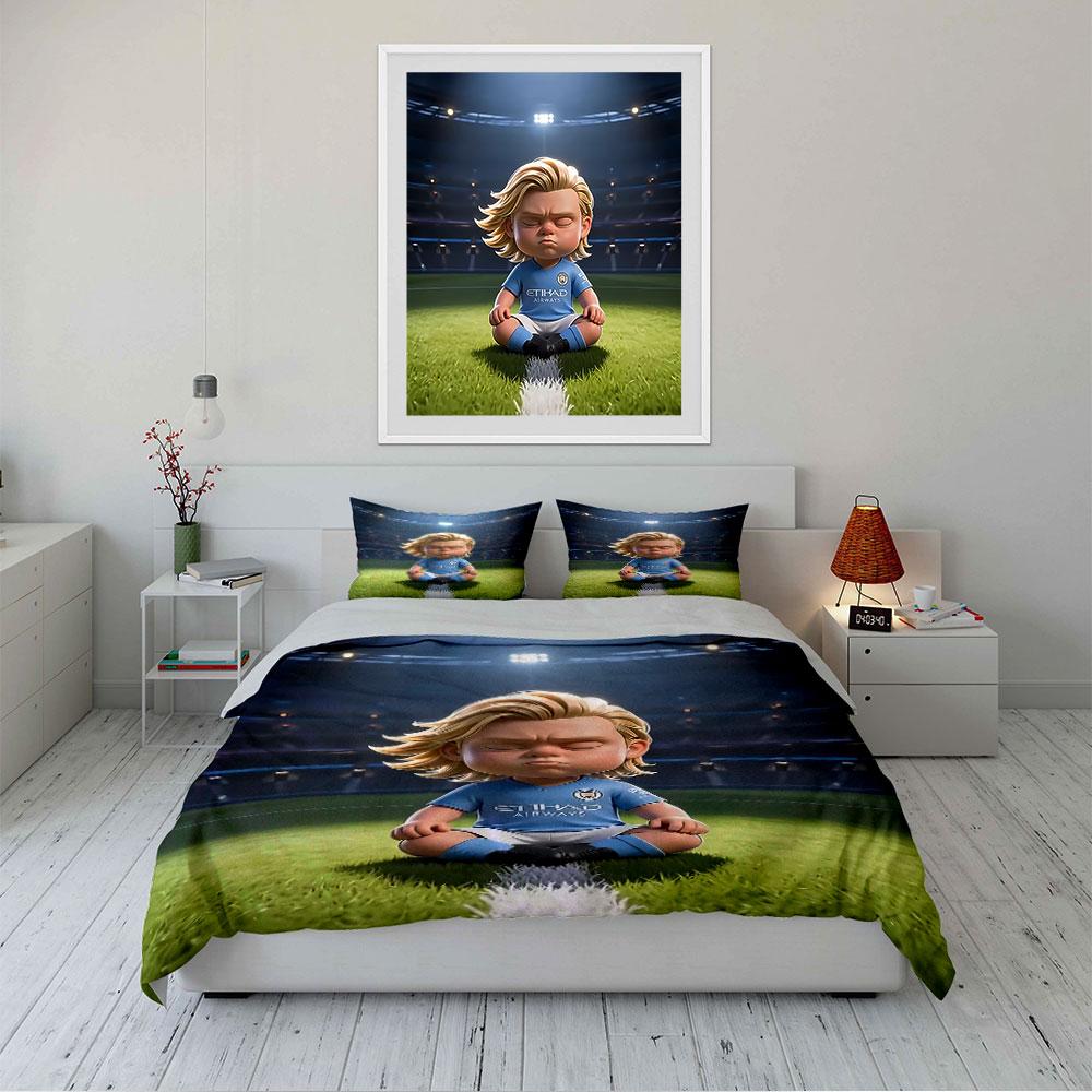 "Cartoon Soccer Stadium Bedding" Bedding Duvet Cover Set Duvet Cover Pillowcases  (1 * Duvet Cover 2 * Pillowcases, without duvet insert)