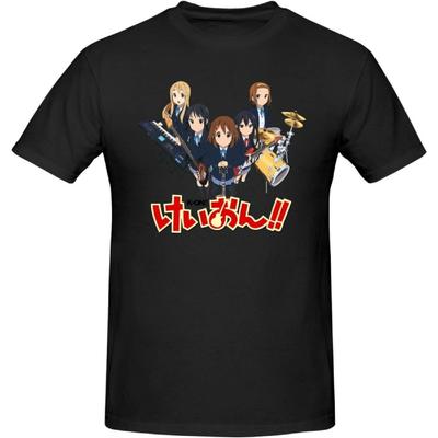 K-On!S Shirt Men's Personalised Short Sleeve T Shirt Fashion Graphic Tees Cool Casual Tops Black