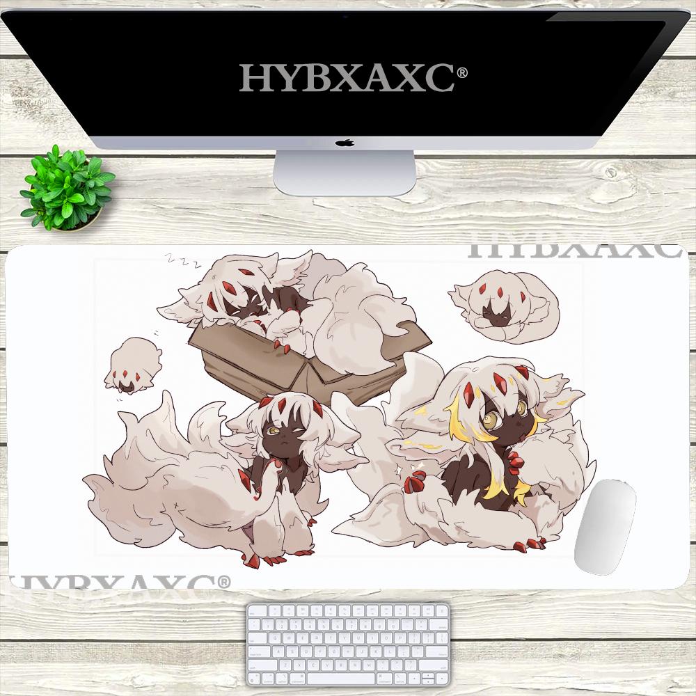 HYBXAXC Large Mouse Pad Cartoon Made In Abyss Mousepad Keyboard Desk Game Rubber Noslip Mouse Mat Gamer Riko Nanachi Mausepad