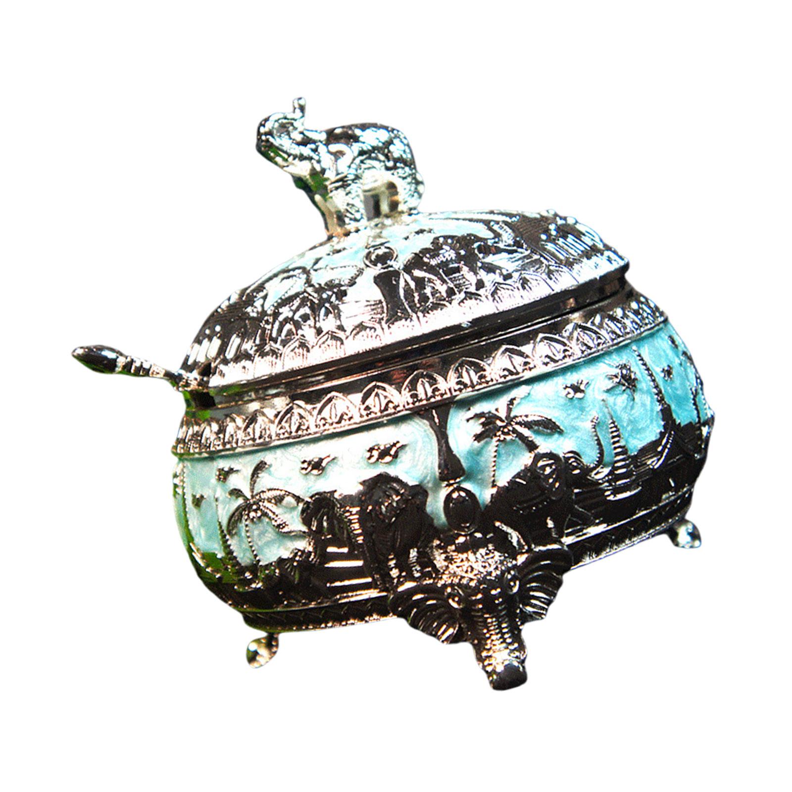 

Alloy Condiment Servers Elephant Shape Sugar Dispenser with Spoon Sugar Storage Box Alloy Texture for Various Occasion 1 синий/серебряный