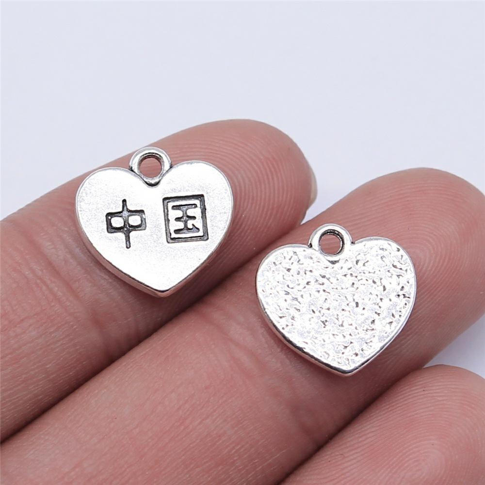 10pcs Chinese Character Ai Charms For Jewelry Making Chinese Style Knot Dragon Charms Chinese Character Love Charms