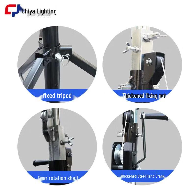 LED Par Light Hand Crank Tripod Stand