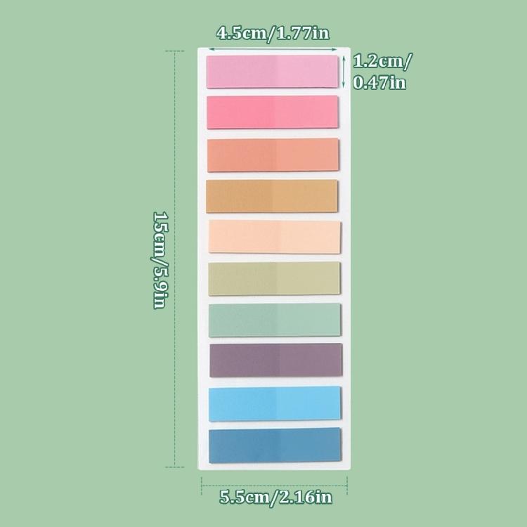 Sticky Notes Colourful Index Tabs Translucence Sticky Pad Aesthetic Page Markers Index Sticker for Office