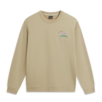 Li-Ning Loose Fit Round Neck Graphic Print Sweatshirt Unisex Sweatshirt AWDW377-5