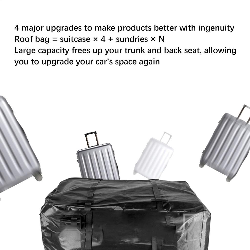 Roof Bag Waterproof Luggage Storage For Vehicle Topper Car Roof Top Cargo Oxford Carrier For Truck Suv Van Trailer Camping