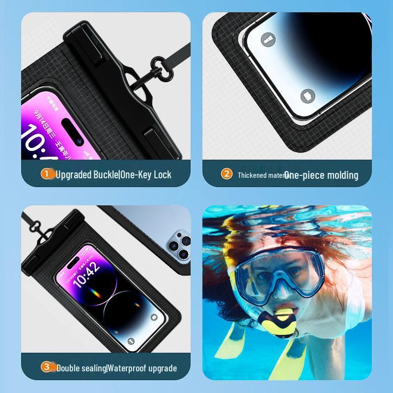 Waterproof Phone Case with High-Sensitivity Touch for Swimming, Rafting, Diving, and Takeaway Riders
