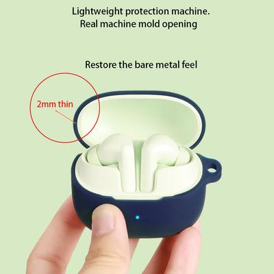 Para Fones de Ouvido Baseus BP1 Pro Capa Protetora Manga de Silicone Macio À Prova de Poeira Anti-Queda Acessório Protetor Para Estojo de Carregamento