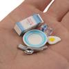 6Pcs Dollhouse Miniature Eggs And Milk Toys Doll Food Kitchen Accessories