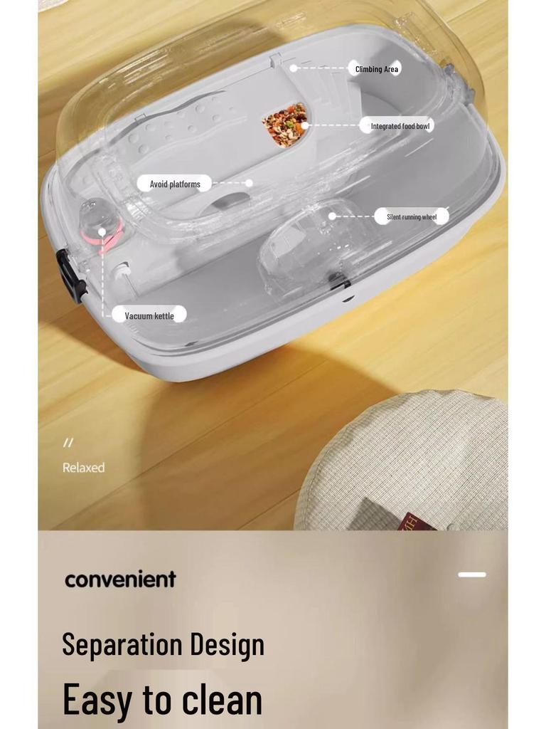 Golden Bear Luxus Acryl Hamster Villa - Extra Großer Anfängerkäfig