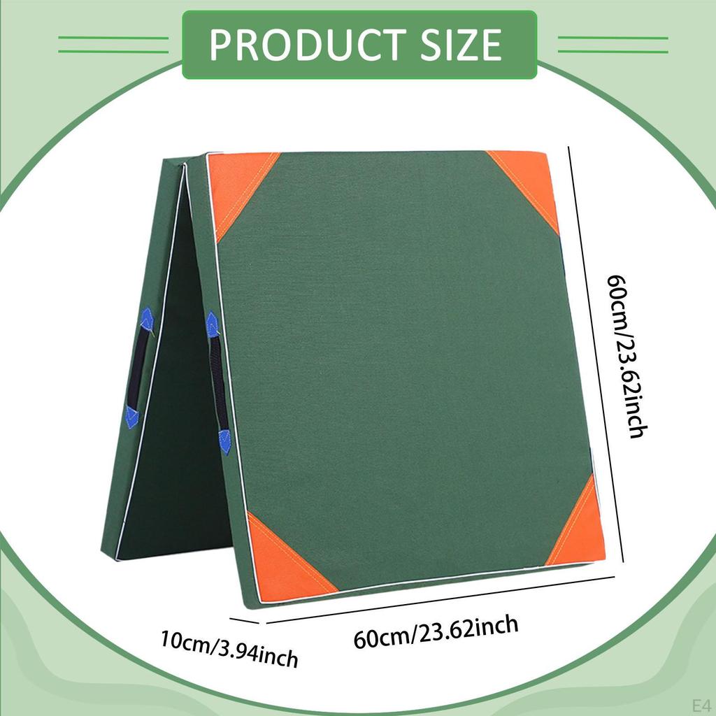 Folding Exercise Mat 120cmx60cm Purpose Portable Gymnastics Two Fold for Yoga Dance Practice Sit