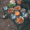 Black Deer Outdoor Folding Iron Mesh Table