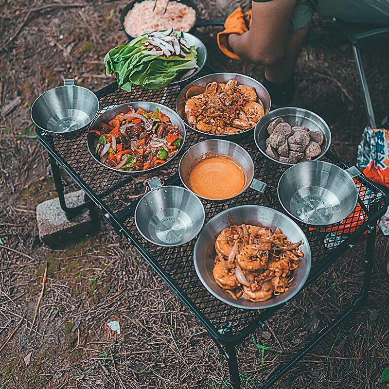 Black Deer Outdoor Folding Iron Mesh Table