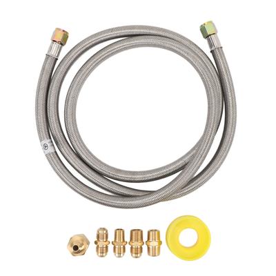 7Pcs 6ft RV Hose Extension with Quick Connect Fittings Stainless Steel Anti Pressure Flexible RV Hose Line Extension