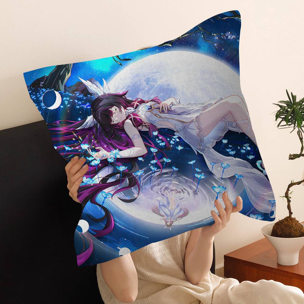 Genshin Impact Columbina Lucky Dragon Pillow Cover Sofa Cushion Cover Home Room Decoration Children Gift