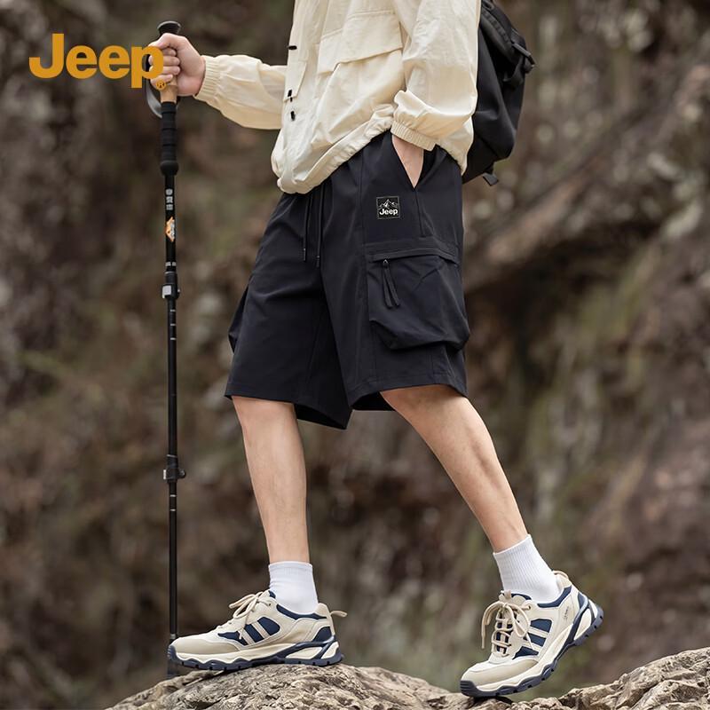 JEEP Men s Loose Fit Summer Cargo Shorts L