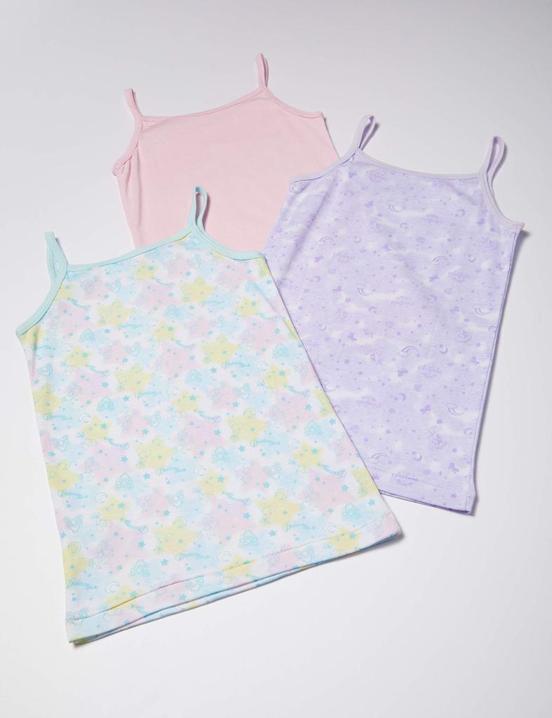 Garo Camisole Größe 451287 3-teiliges Set, 100% Baumwolle, Verträumt, Mädchen, 140,