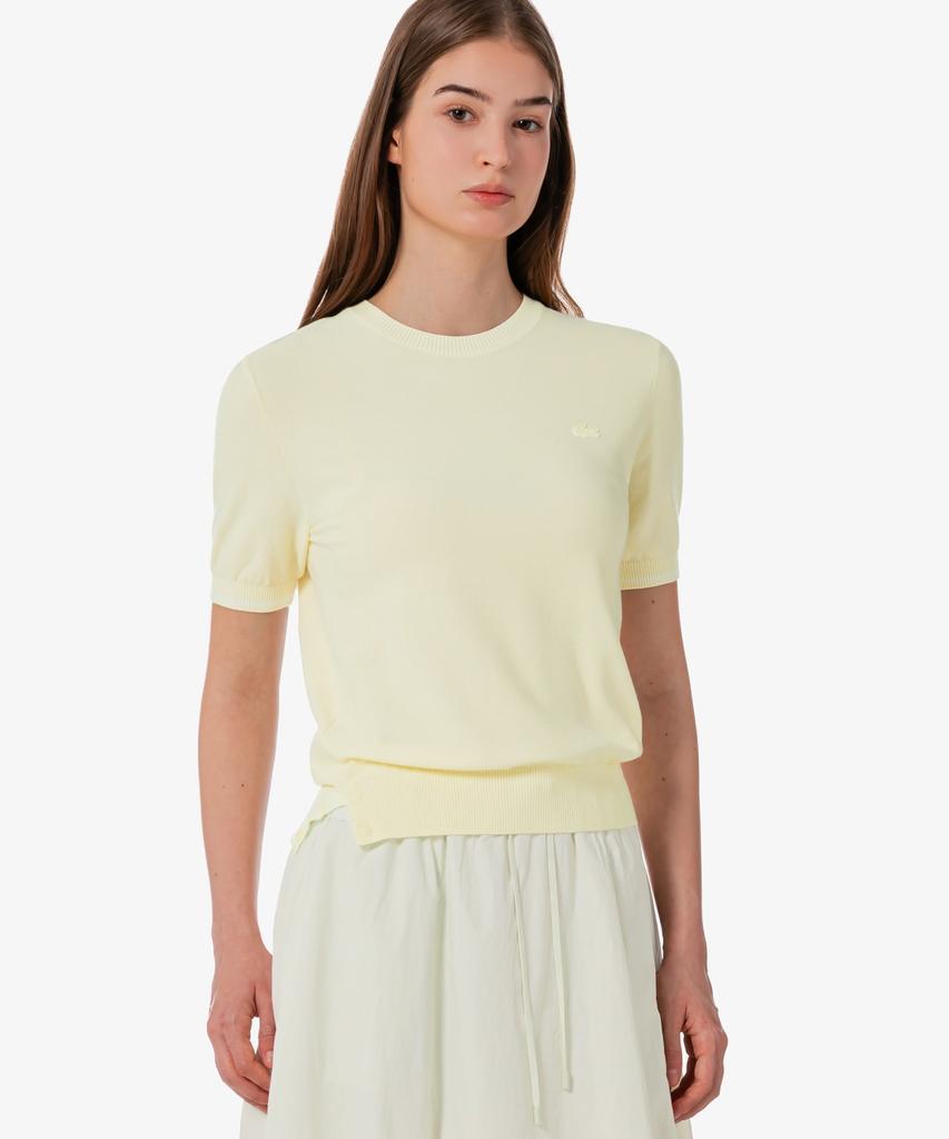 LACOSTE Women'S Basic Short Sleeve Round Sweater Af335E-56G S7G