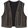 Fashion Style 2023 New Fall Women's Clothing Stylish Easiest for Match Beaded Embroidery Short Vest 6895231