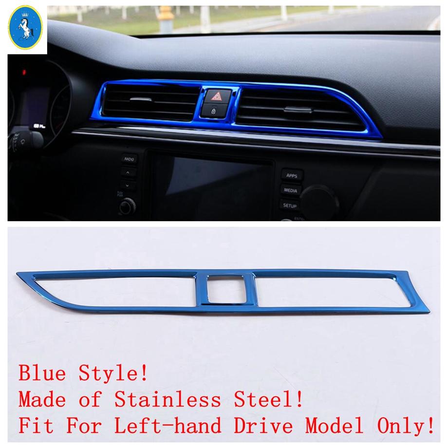 

Blue Auto Air AC Outlet Vent / Window Lift Button / Gear Shift Panel Cover Trim ABS Accessories For Kia Rio 4 X-line 2017 - Model C