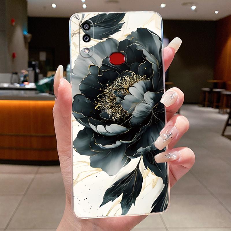 Case For Samsung A10s M01s Clear Silicone Fashion Butterfly Flower Soft Back Cover For Samsung Galaxy A10s Protective Phone Case