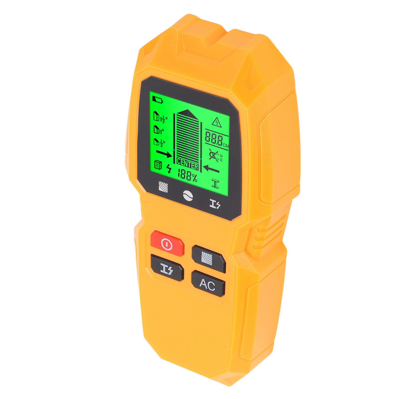 

Multifunctional Wall Detector Electrician Wood Metal Stud Finder Yellow for Detecting AC Wires Behind