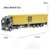 1:50 Diecast Alloy Truck Head Model Toy Container Truck Pull Back With Light Engineering Transport Vehicle Boy Toys For Children