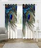 New Polyester Fabric Curtains Printing Pink Peacock Design Curtains for Living Room Bedroom Pastoral CURTAIN Home Decor Custom