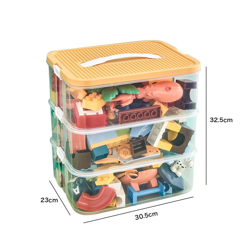 Building Block Storage Box 3Layers Large-Capacity Puzzle Toys Classified Organizer Box Child Toy Parts Blocks Storage Container
