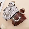 Ladies Belt American Butterfly Embossed Versatile Pants Belt Retro High-end Needle Buckle Belt for Women Fashion Accessory