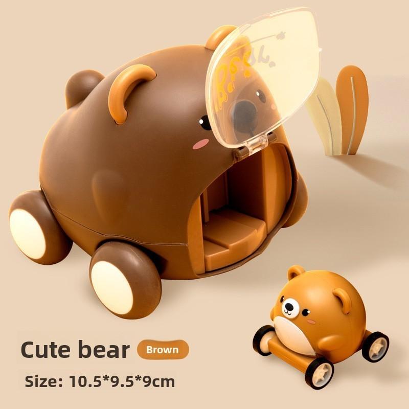 Animal Inertia Toy Car With Launching Function For Kids Play And Development