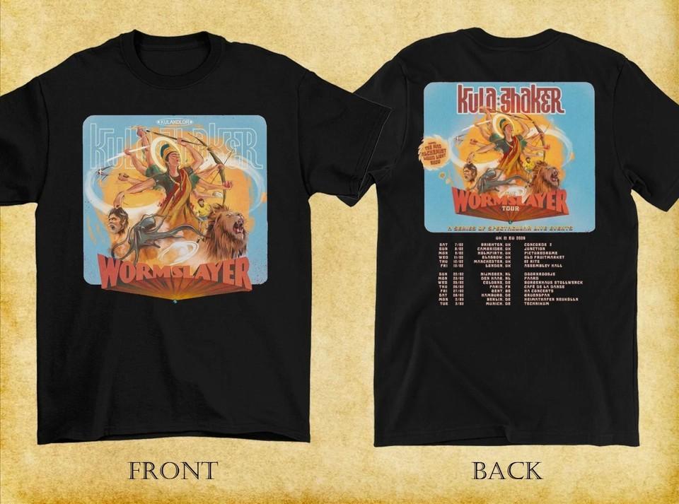 2 Sides Kula Shaker Band UK EU Tour 2026 T-Shirt Black Unisex S-5XL Unisex T-Shirt M