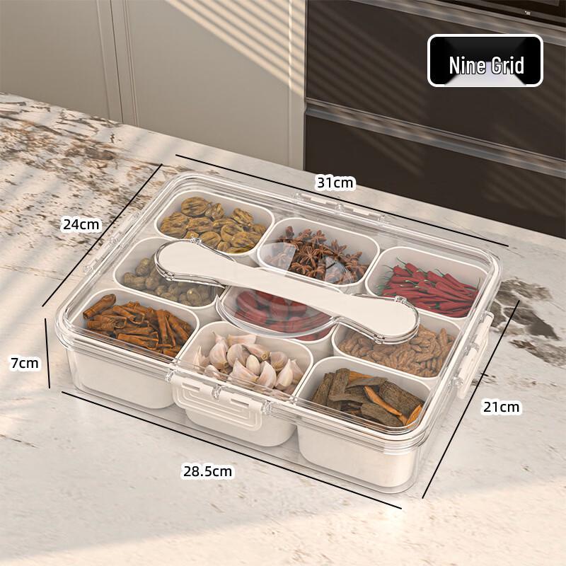 

Spice Storage Box with 9 Compartments (2-Pack)