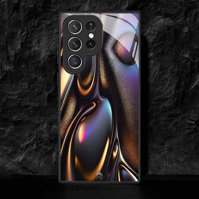 Vivid Pattern Art Tempered Glass Phone Case Suitable for Samsung GalaxyS26 S25 S24 S22 S21 S20FE/Ultra/Plus Anti Drop Back Cover