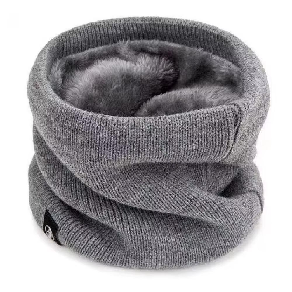 Knitted Scarf Fashion Soft Winter Warm Solid Cold-proof Collar Neck Warmer Thick Headband Ski Mask Men Women Plush Tube Scarf