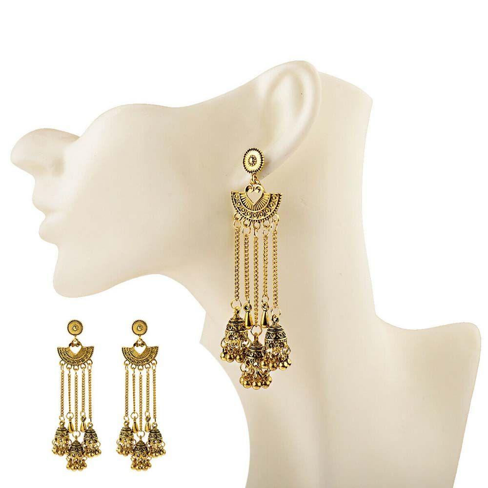 Gypsy Indian Metal Jhumka Gift For Women Jewelry Dangle Earring Drop Earrings Studs Earrings